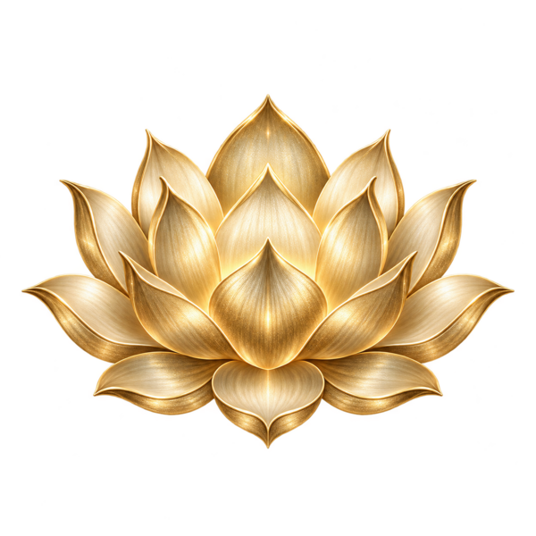 Golden lotus flower